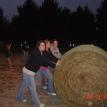 Round bale roll at Wanatah Scarecrow Fest